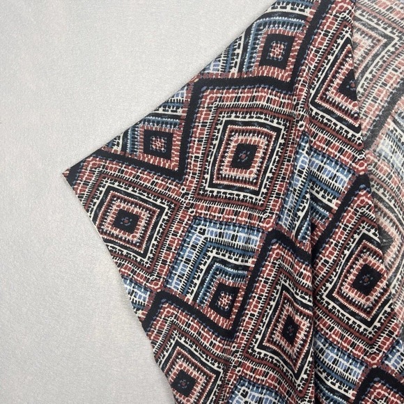 Neiman Marcus Cashmere Cardigan Sweater L/XL Multicolor Aztec Print Open - Picture 5 of 12